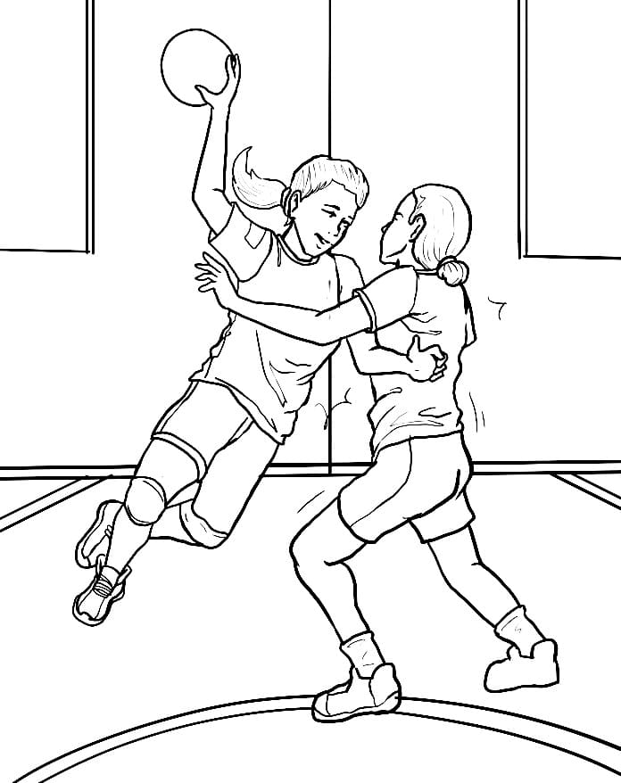 Girls Play Handball