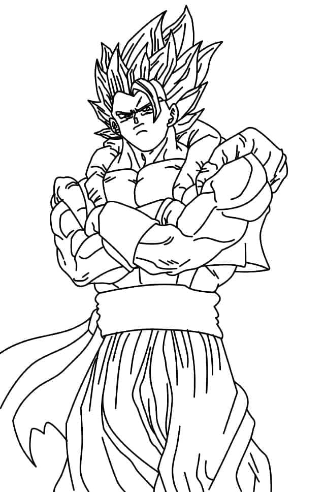 Gogeta in Dragon Ball Z coloring page - Download, Print or Color Online ...