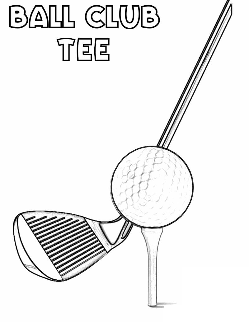 Golf Club Tee coloring page