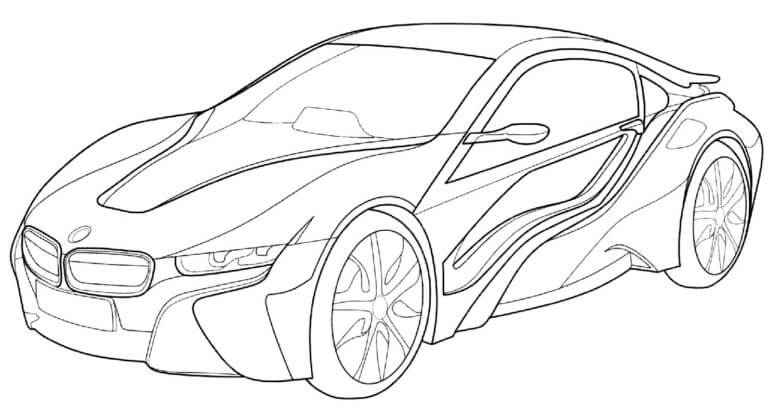 Graceful BMW coloring page