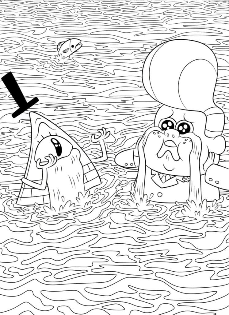 Gravity Falls Bill Cipher and Gideon Gleeful coloring page