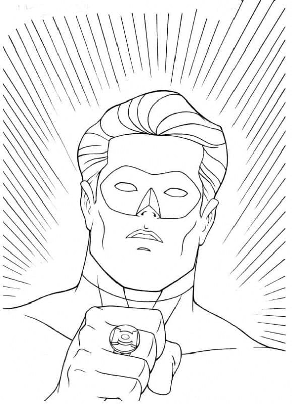 Green Lantern DC coloring page