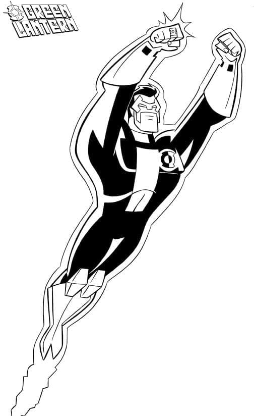 Green Lantern from DC Comic coloring page