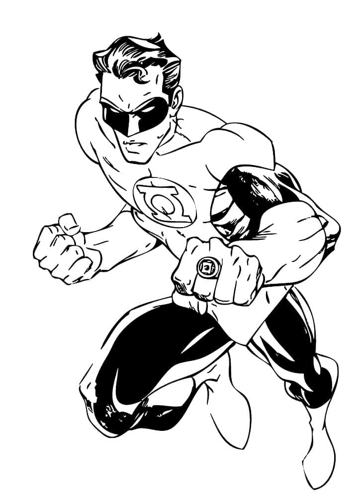 Green Lantern Hal Jordan coloring page