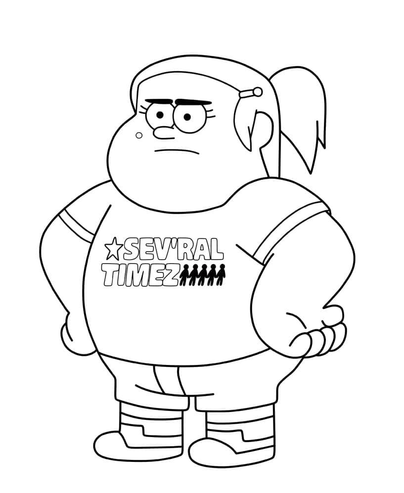 Grenda in Gravity Falls coloring page - Download, Print or Color Online ...
