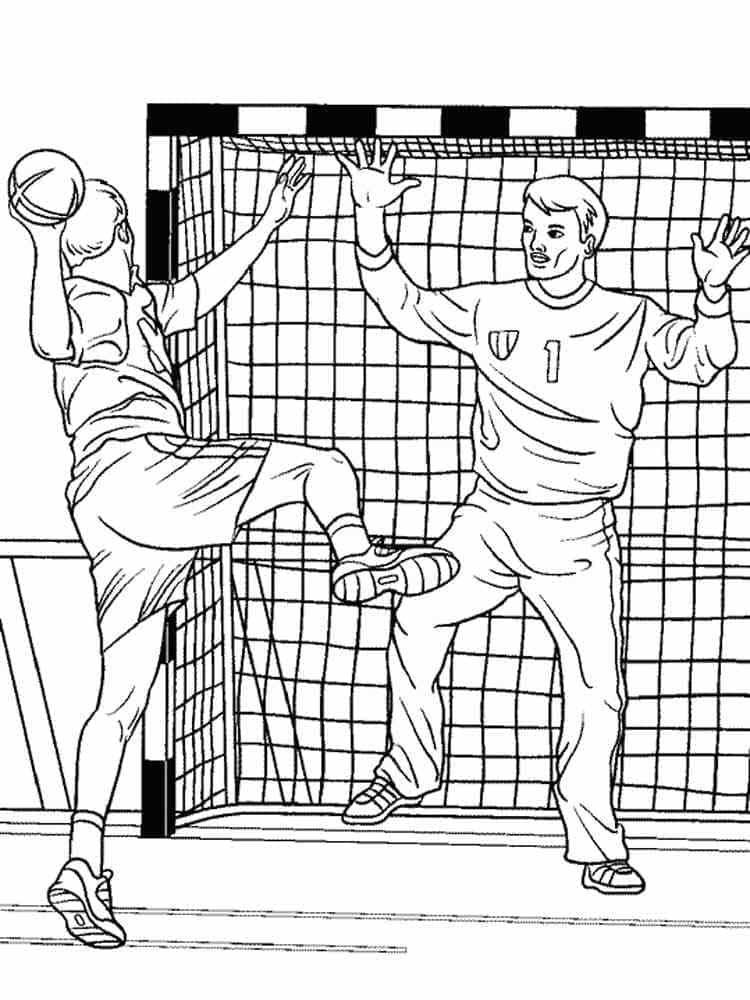 Handball coloring pages