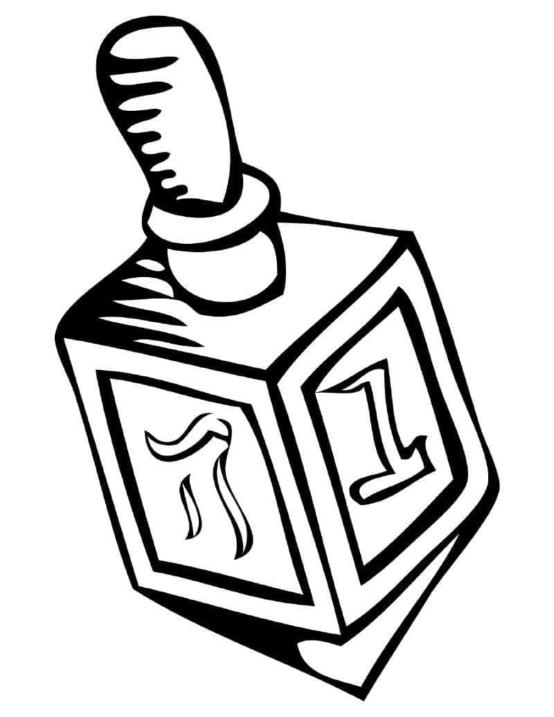 Hanukkah Dreidel coloring page