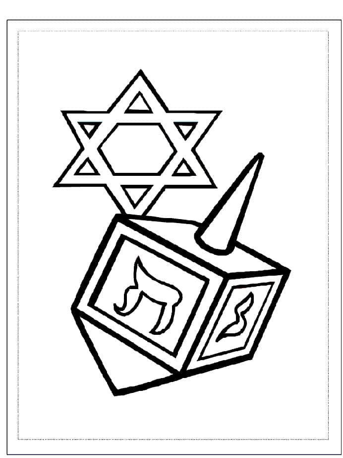 Hanukkah Dreidel Image coloring page