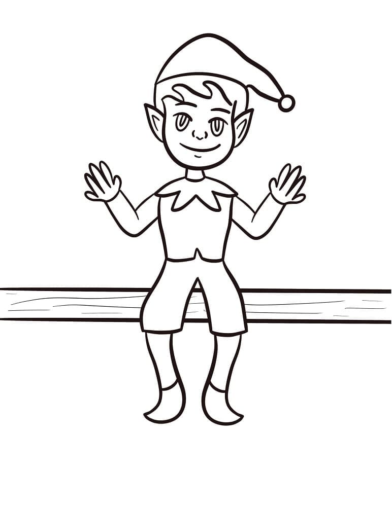 Happy Elf on the Shelf coloring page - Download, Print or Color Online ...