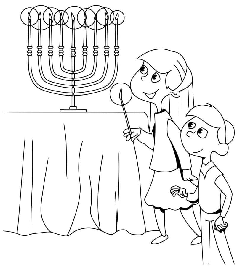 Happy Hanukkah Image coloring page