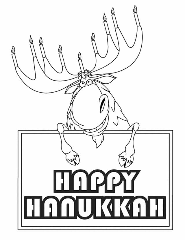 Happy Hanukkah Picture coloring page