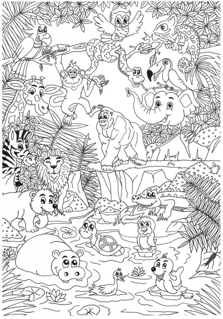 Happy Jungle Animals