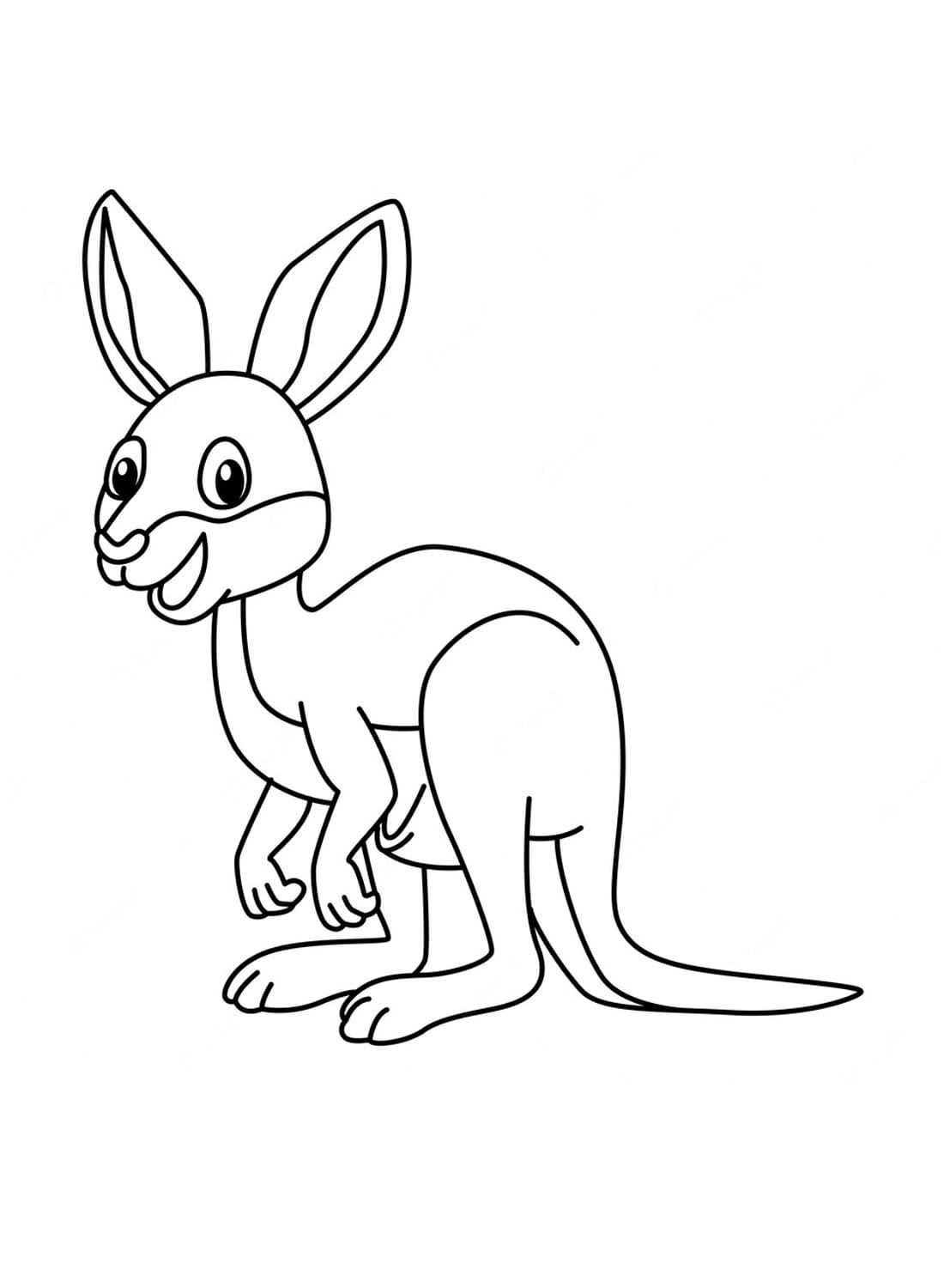 Happy Kangaroo Coloring Page Download Print Or Color Online For Free