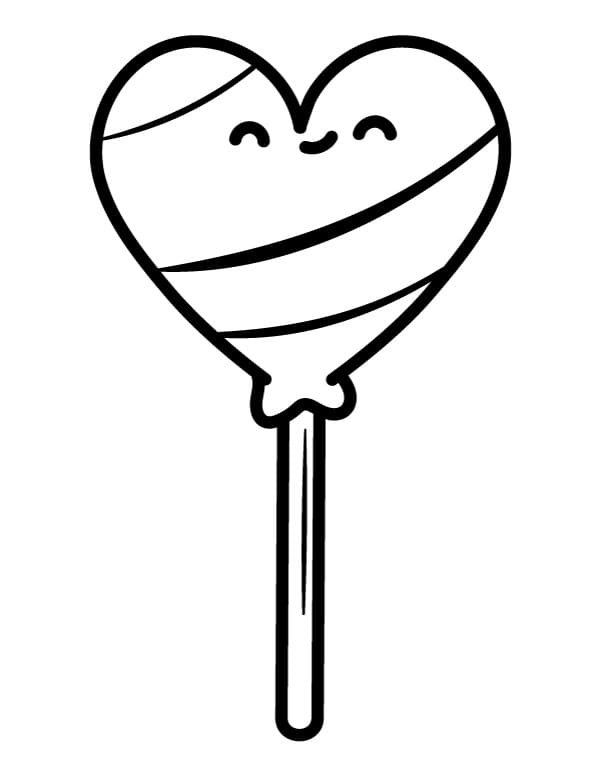 Happy Lollipop coloring page