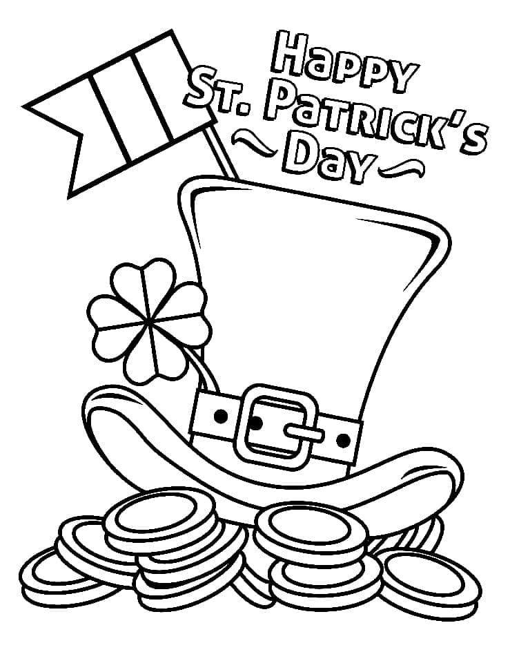 Happy St Patrick’s Day Free Printable coloring page