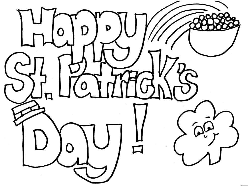 Happy St Patrick’s Day Image coloring page