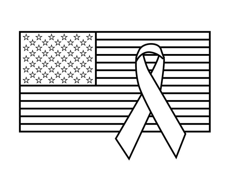 Happy Veterans Day with Flag coloring page - Download, Print or Color ...