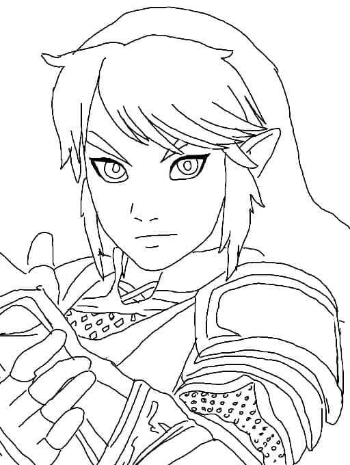 Hero Chosen to Rescue Princess Zelda coloring page