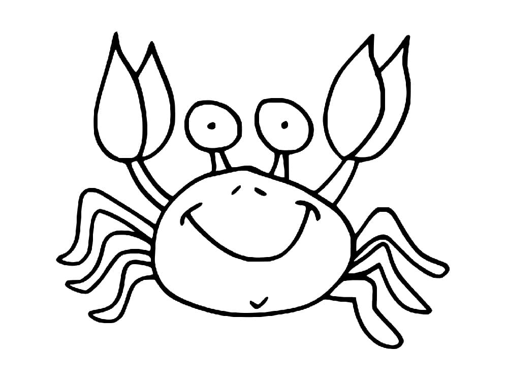 Hilarious Crab coloring page