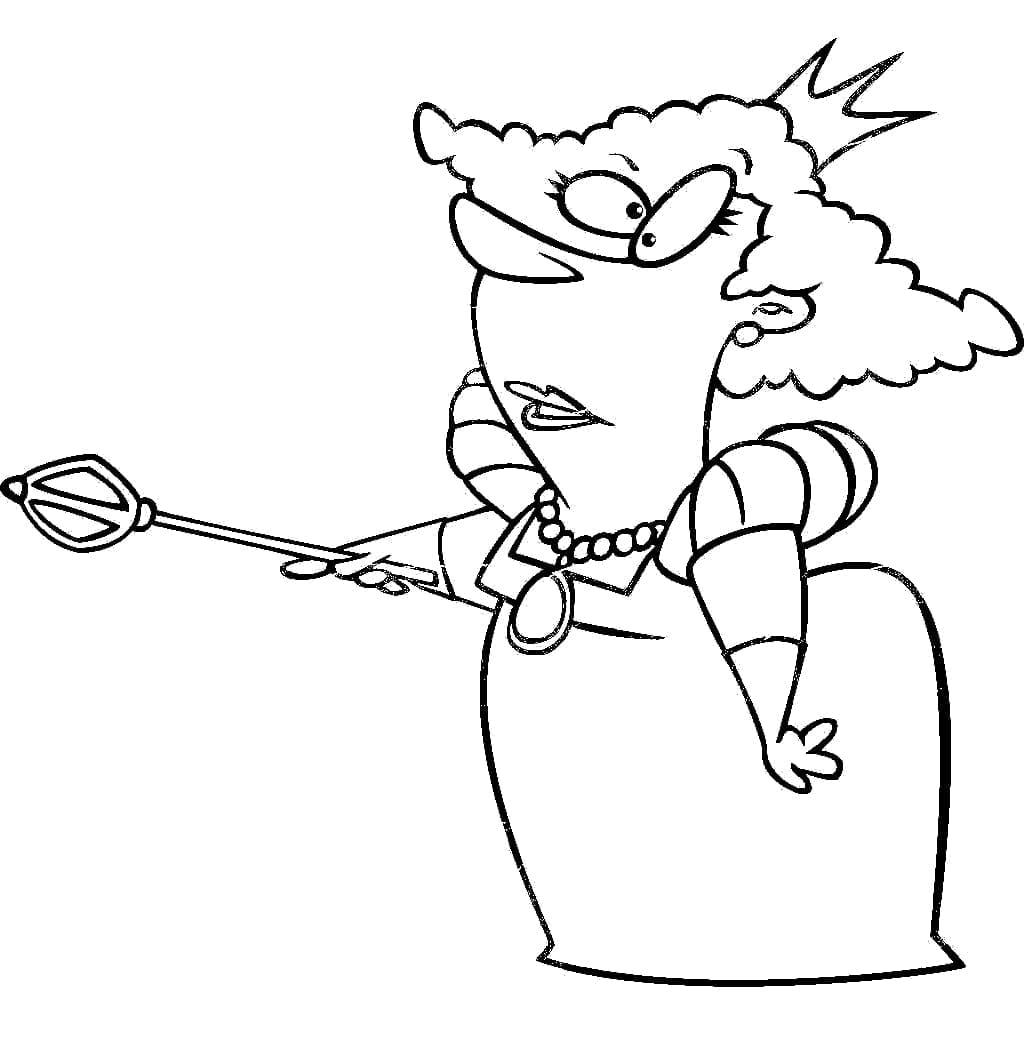 Hilarious Queen coloring page