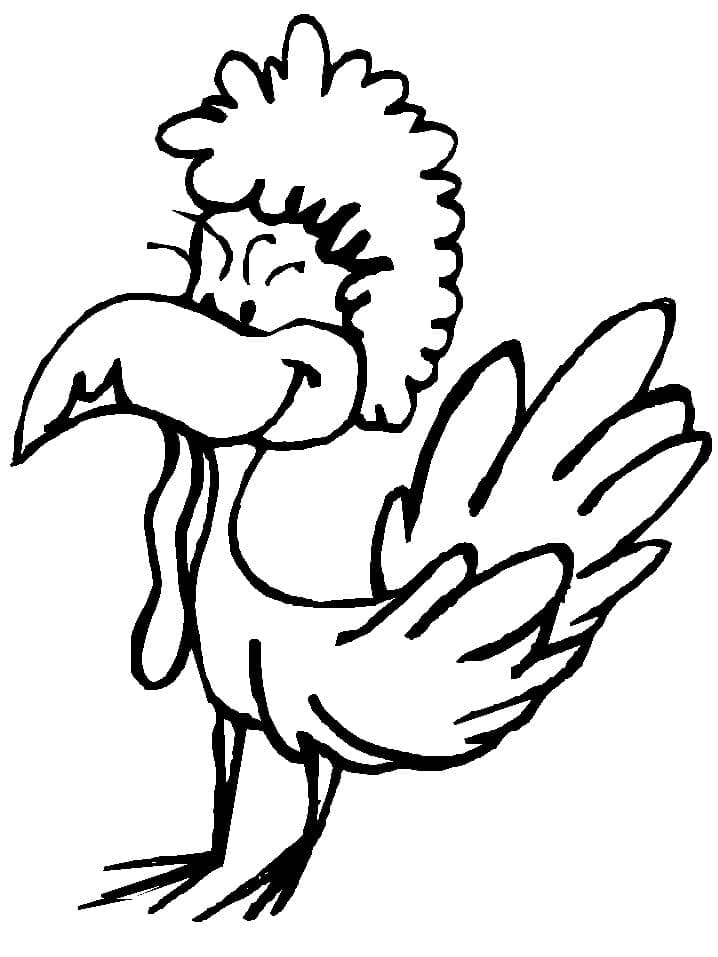 Hilarious Turkey coloring page