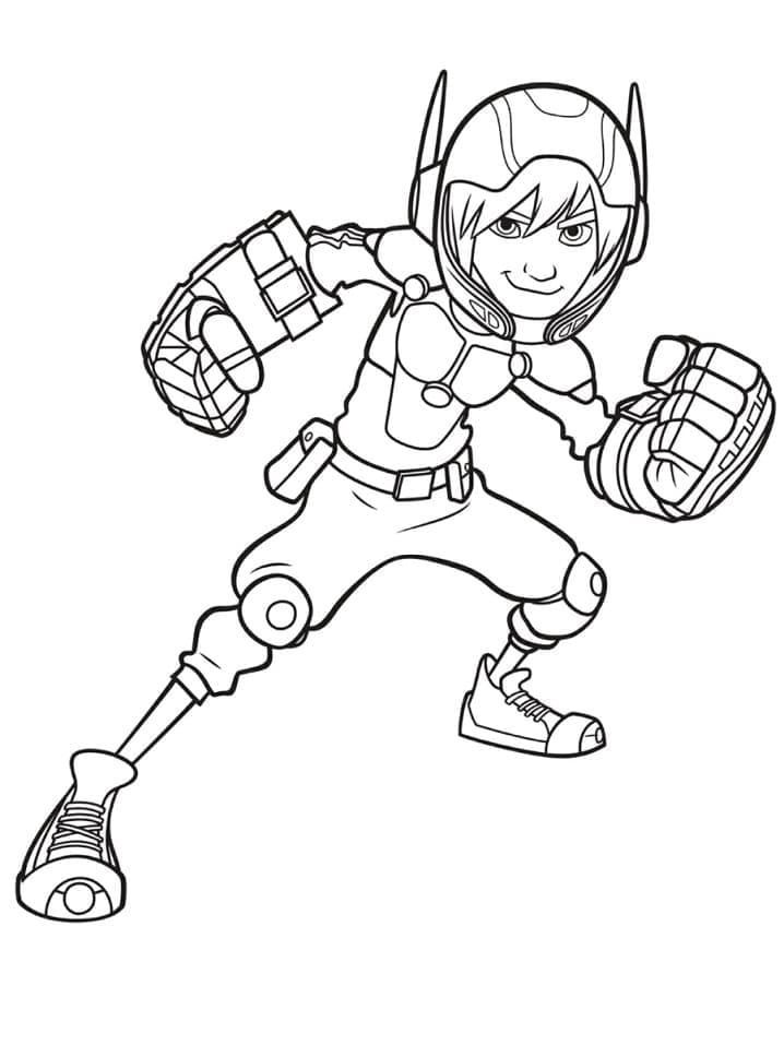 Hiro Hamada in Big Hero 6 coloring page