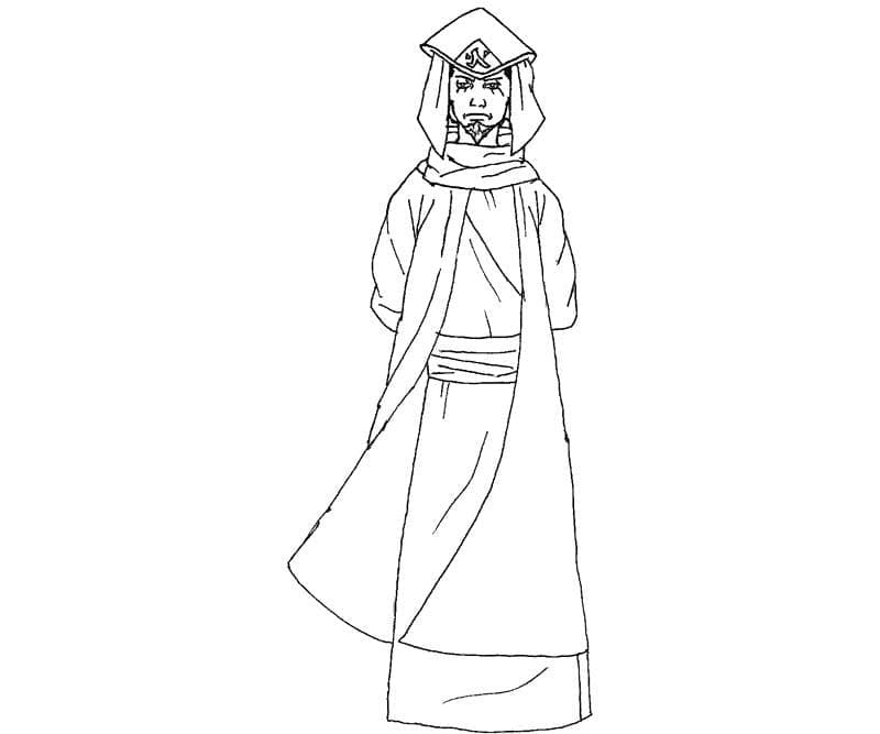 Hiruzen Sarutobi the Third Hokage coloring page