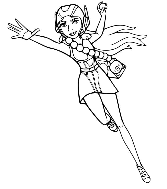 Honey Lemon in Big Hero 6 coloring page