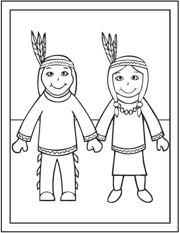 Indian Couple coloring page