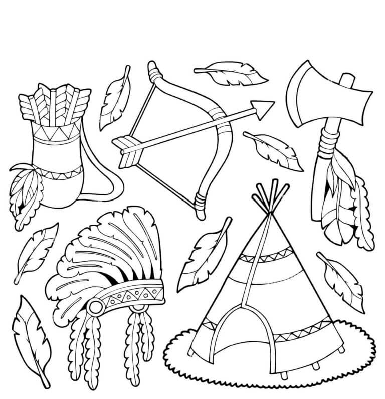 Indian Things coloring page