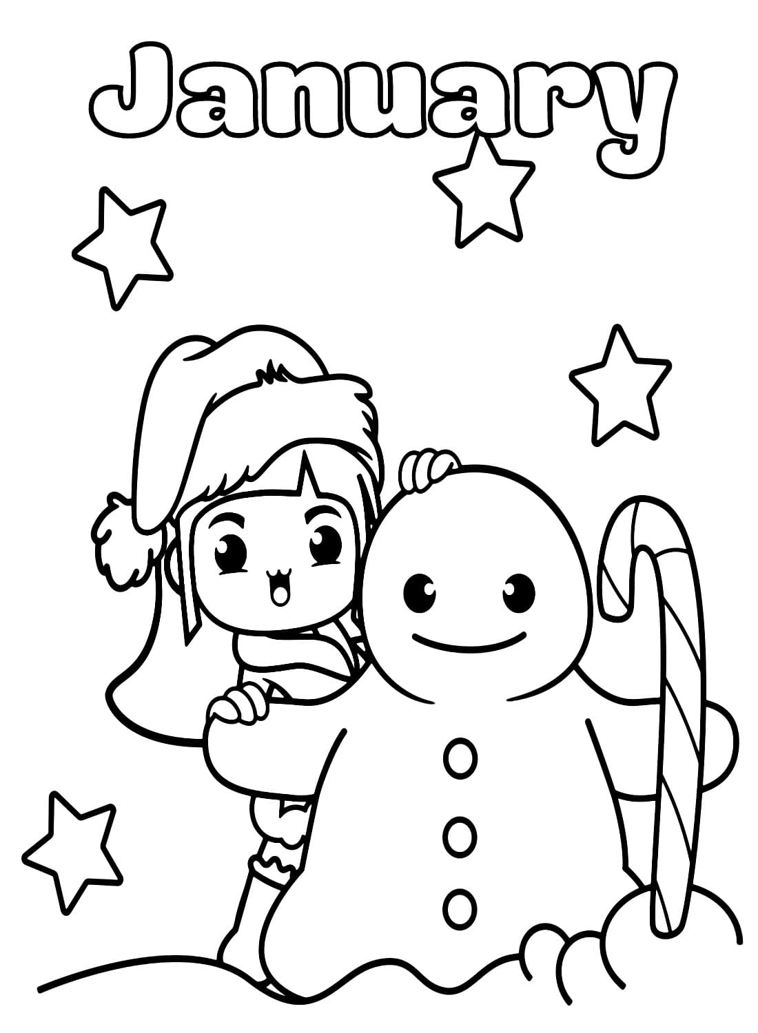 January For Free Coloring Page Download Print Or Color Online For Free