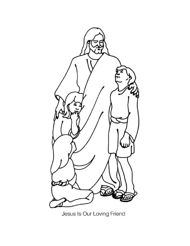 Jesus is Our Loving Friend coloring page