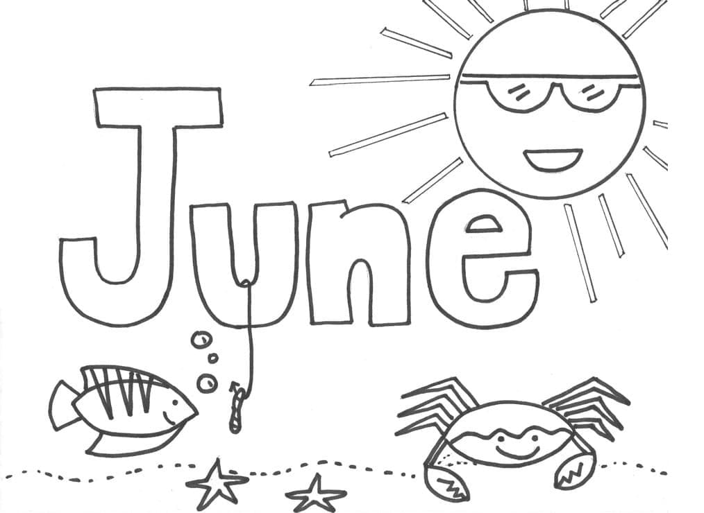 June Beach coloring page - Download, Print or Color Online for Free