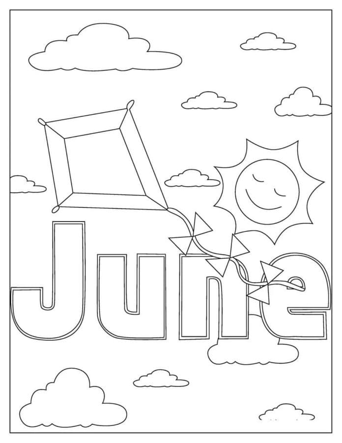 June For Children coloring page