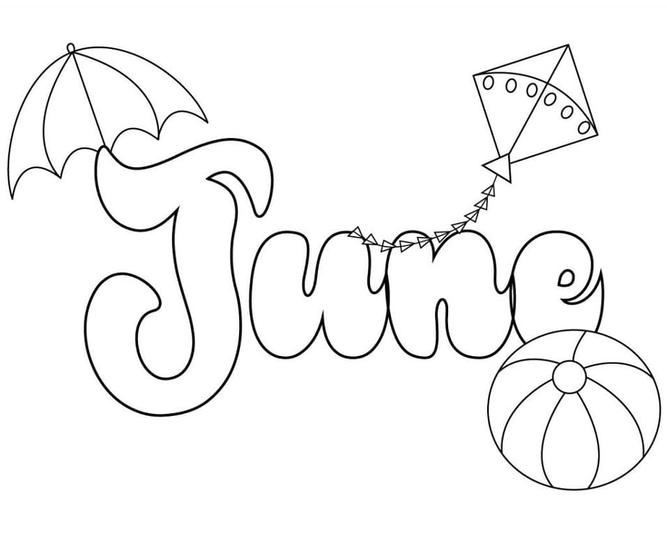 June Free For Kids coloring page