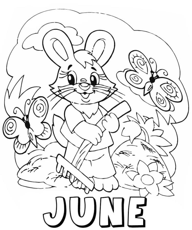 June Printable For Kids coloring page - Download, Print or Color Online ...