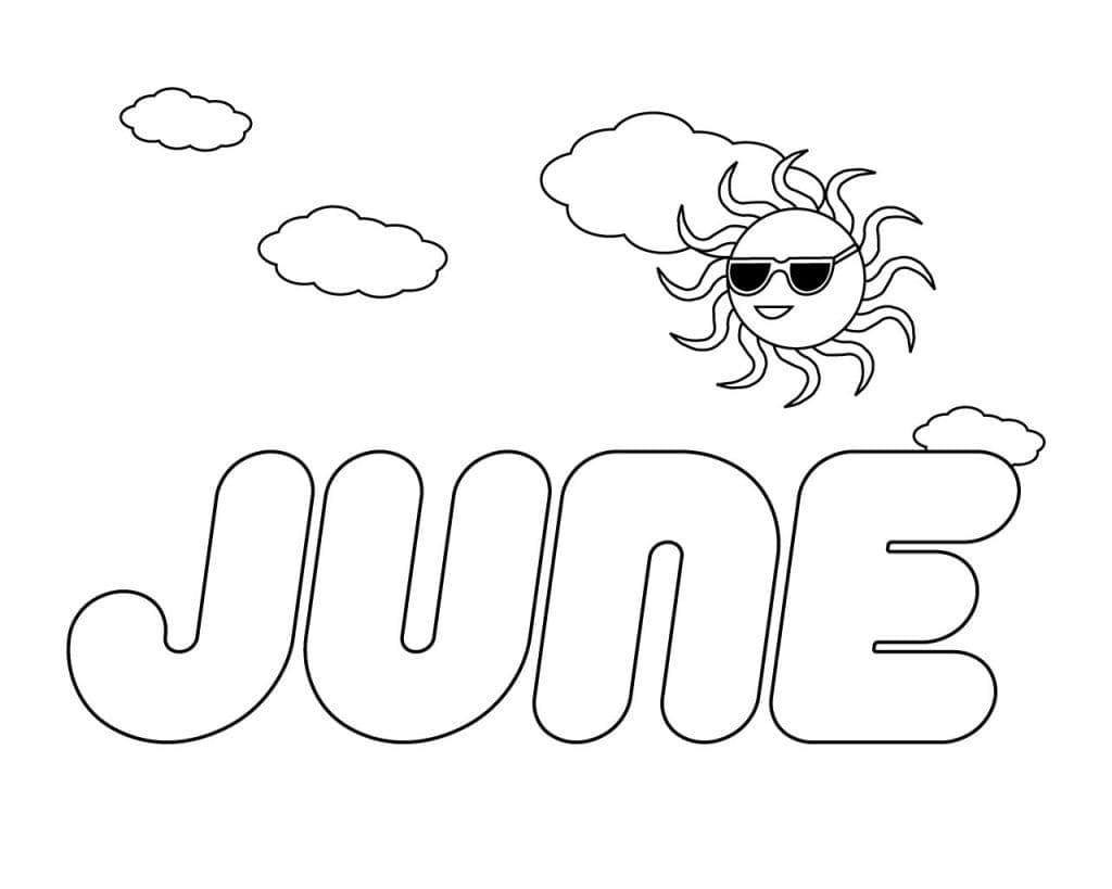 June Summer coloring page - Download, Print or Color Online for Free
