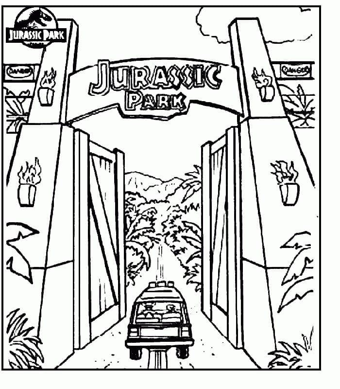 Jurassic Park Free coloring page