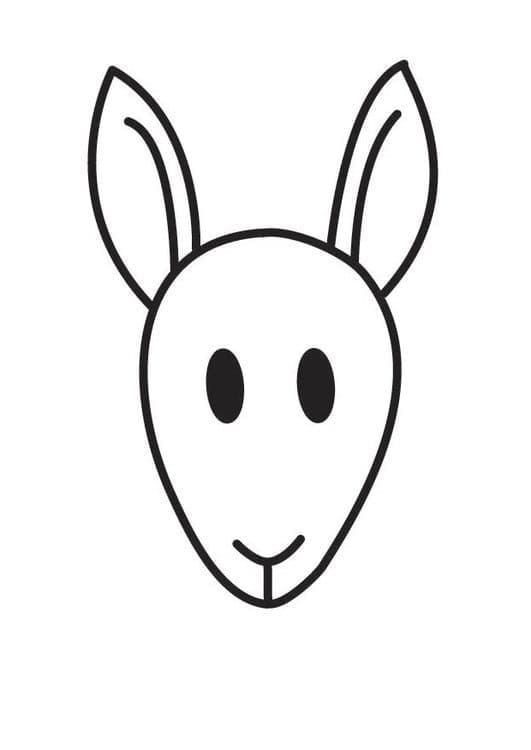 Kangaroo Face coloring page