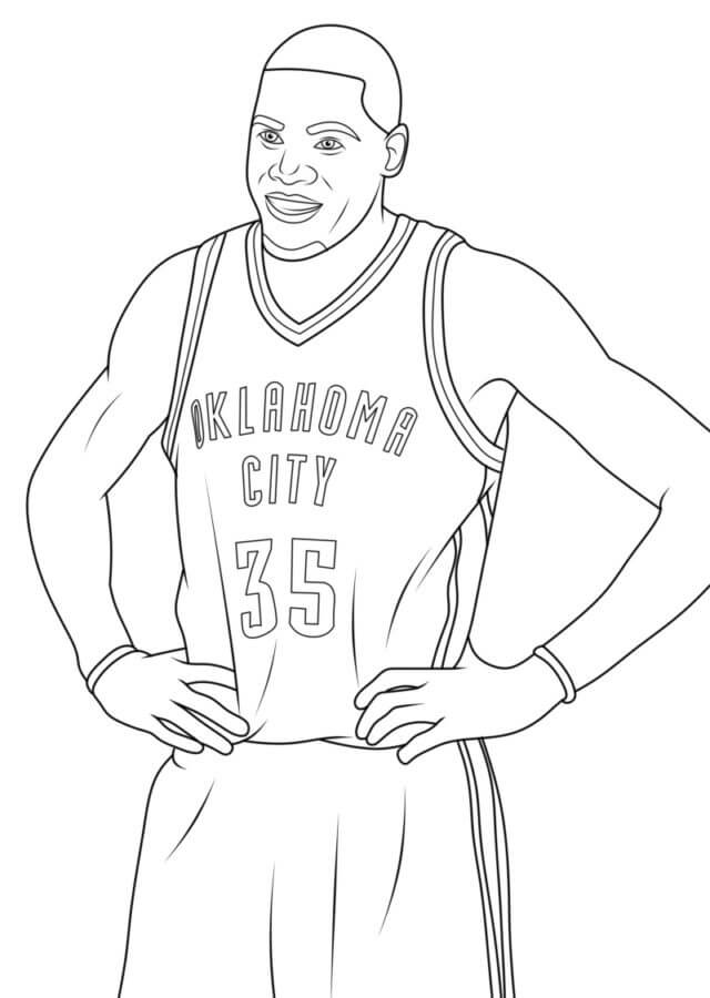 kevin durant dunking coloring pages