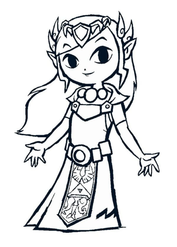 the legend pf zelda coloring pages