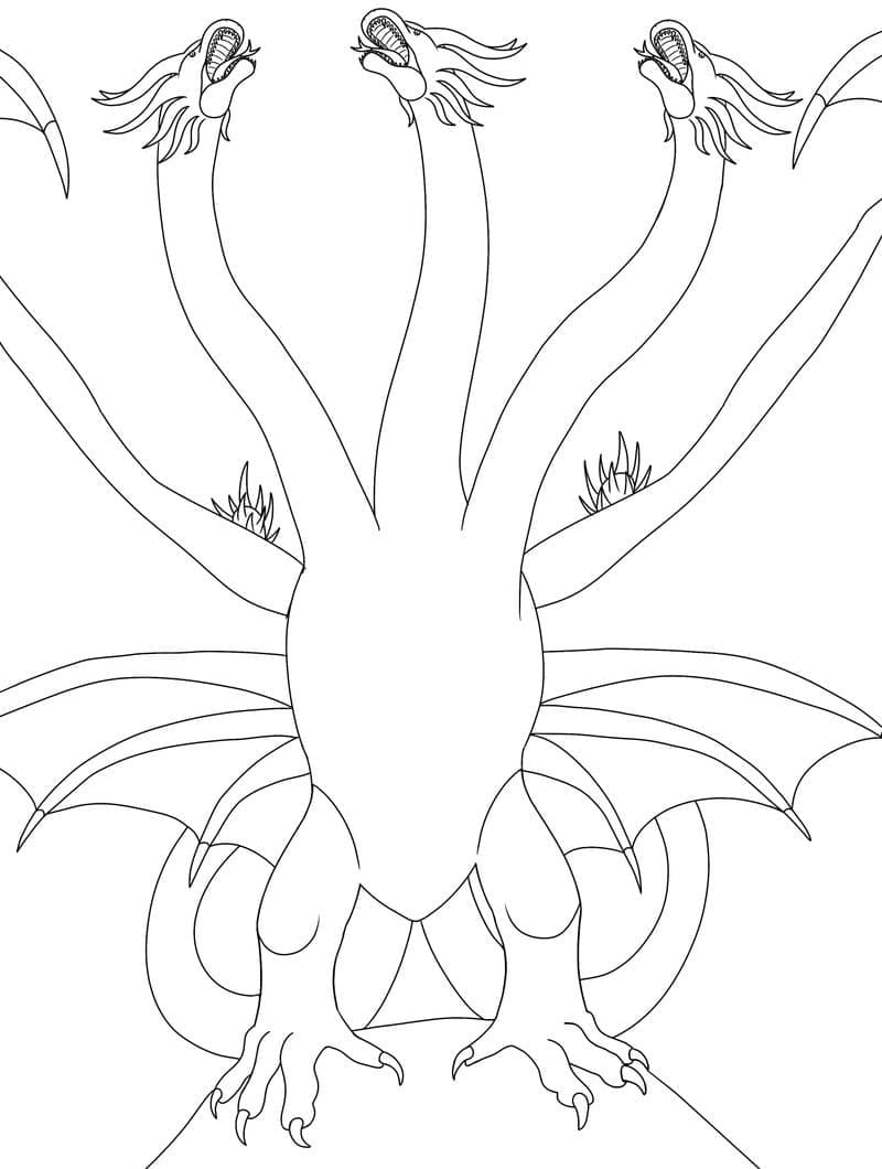 King Ghidorah coloring page