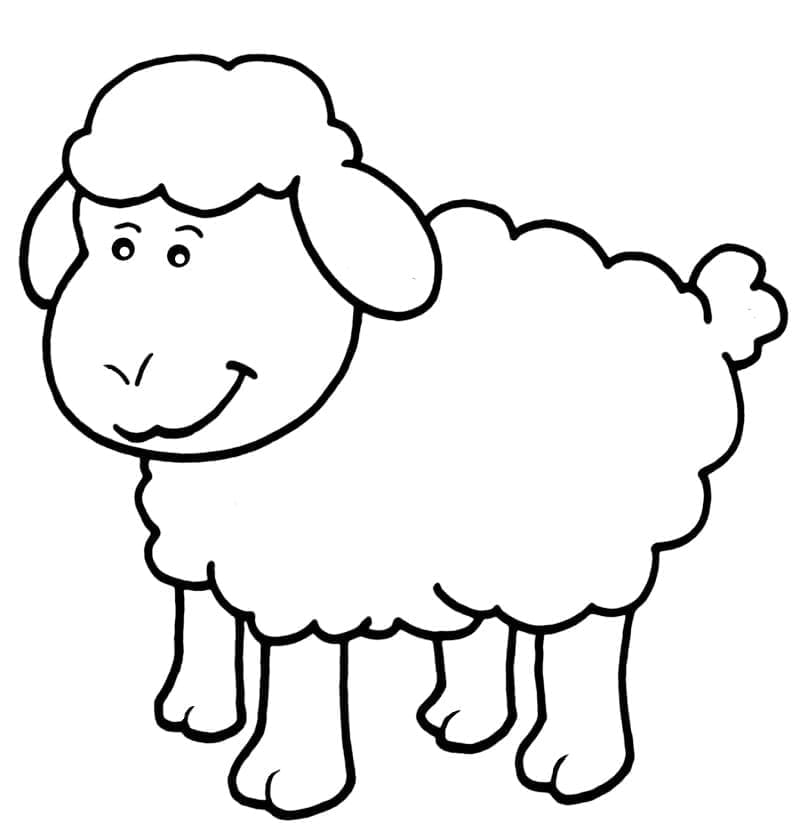 Lamb Printable For Kids coloring page