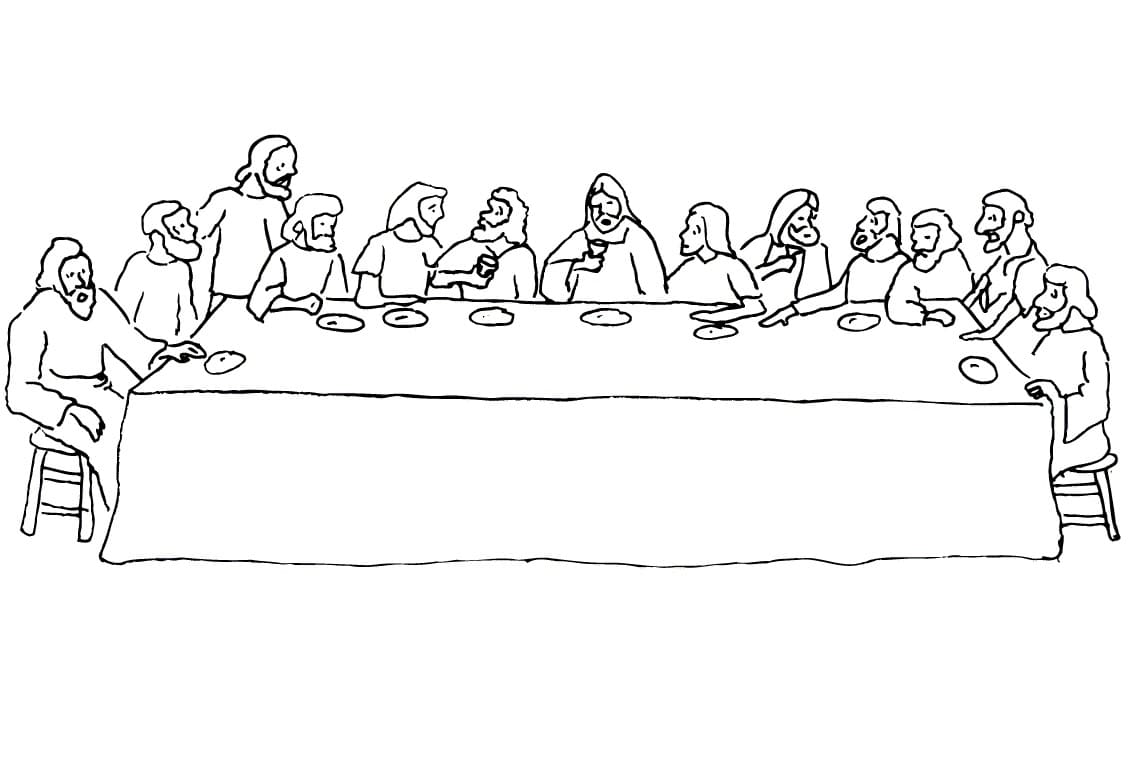 Last Supper Of Jesus coloring page - Download, Print or Color Online ...