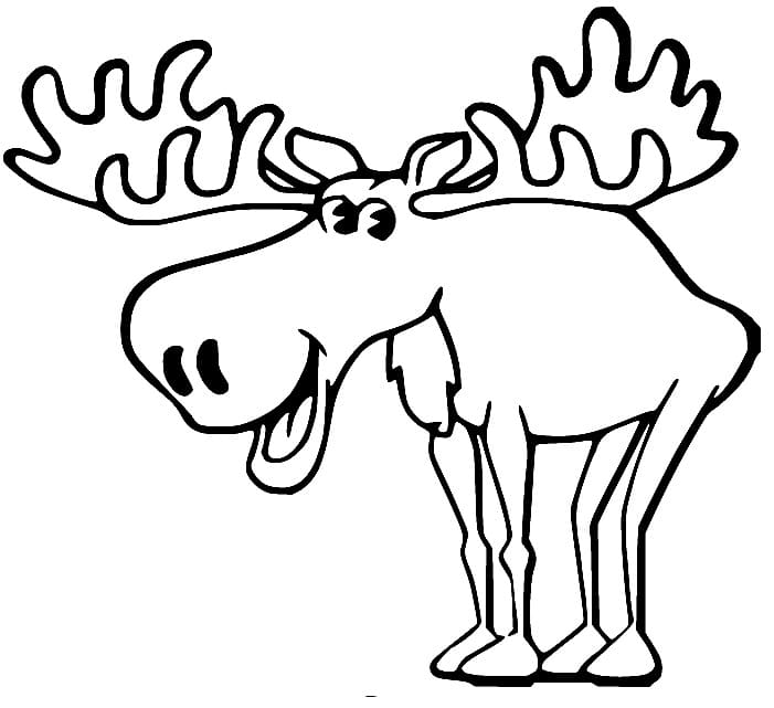 Laughing Moose coloring page