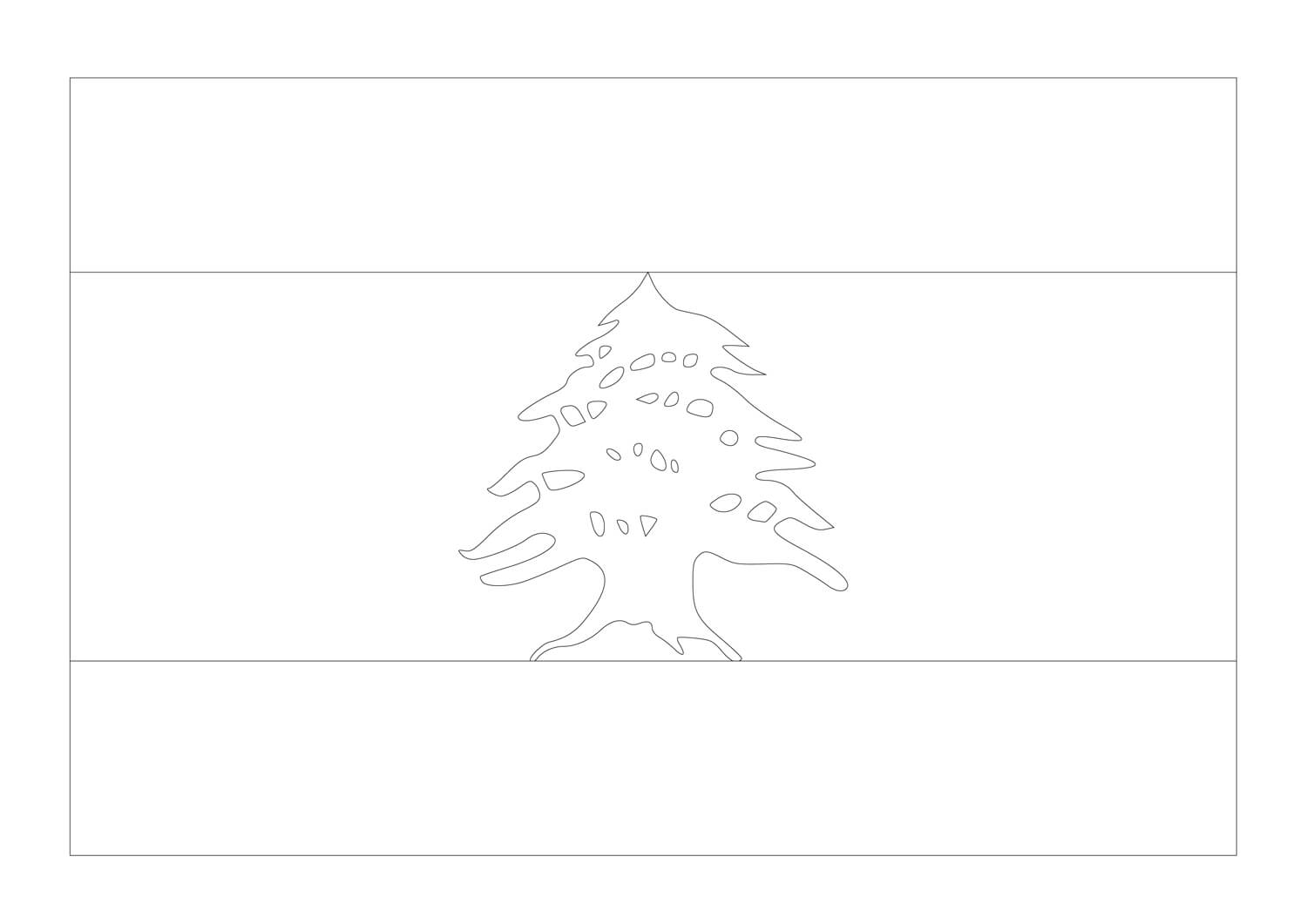 Lebanon Flag coloring page