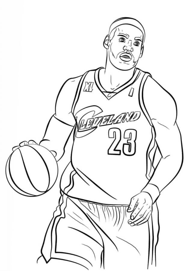 Lebron James coloring page