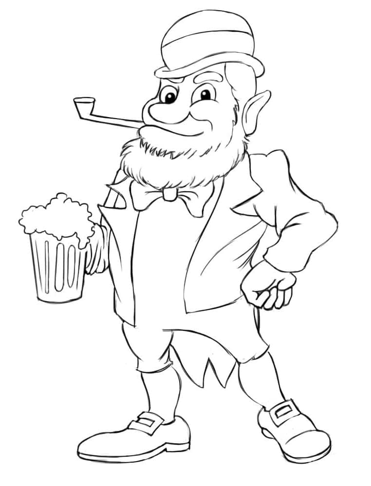 Leprechaun with Beer Mug