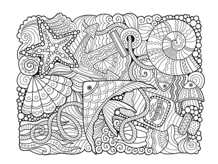 Life In The Ocean Relaxing coloring page