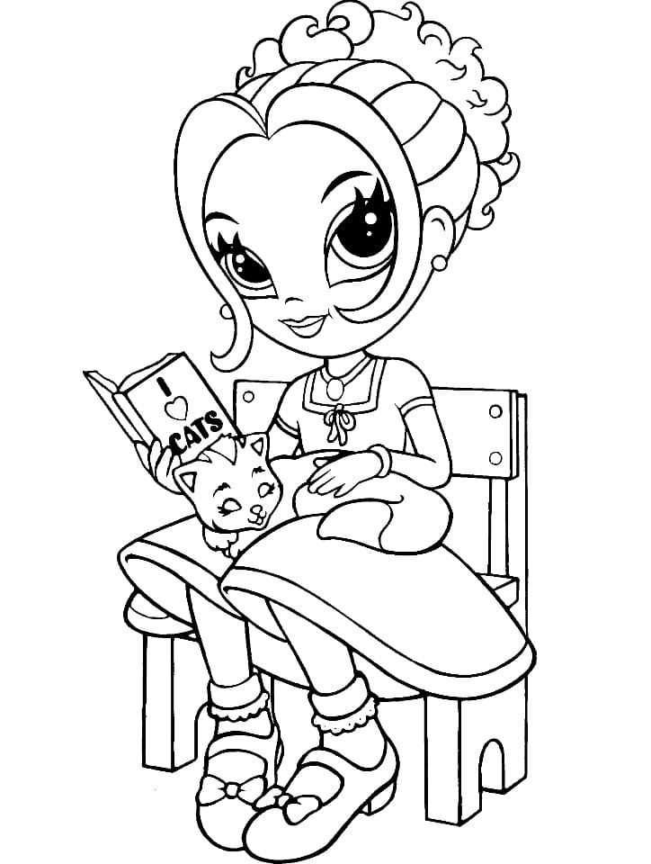 Lisa Frank and Sleeping Cat coloring page - Download, Print or Color ...